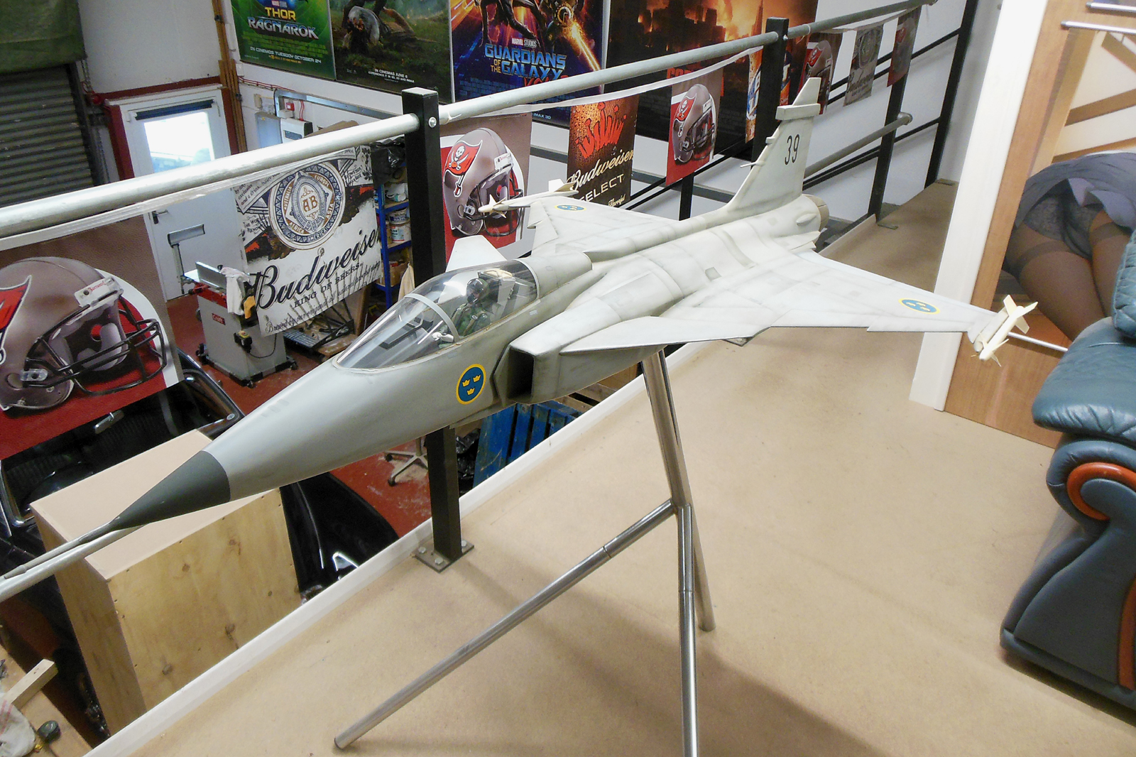 Space Models 1/10 Swedish Air Force Saab Gripen model for sale