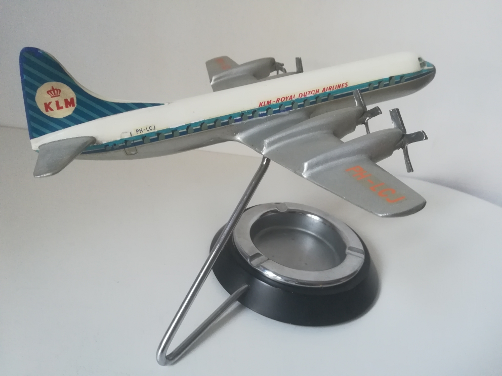 W. Osgaard KLM Lockheed L-188 Electra Ashtray model