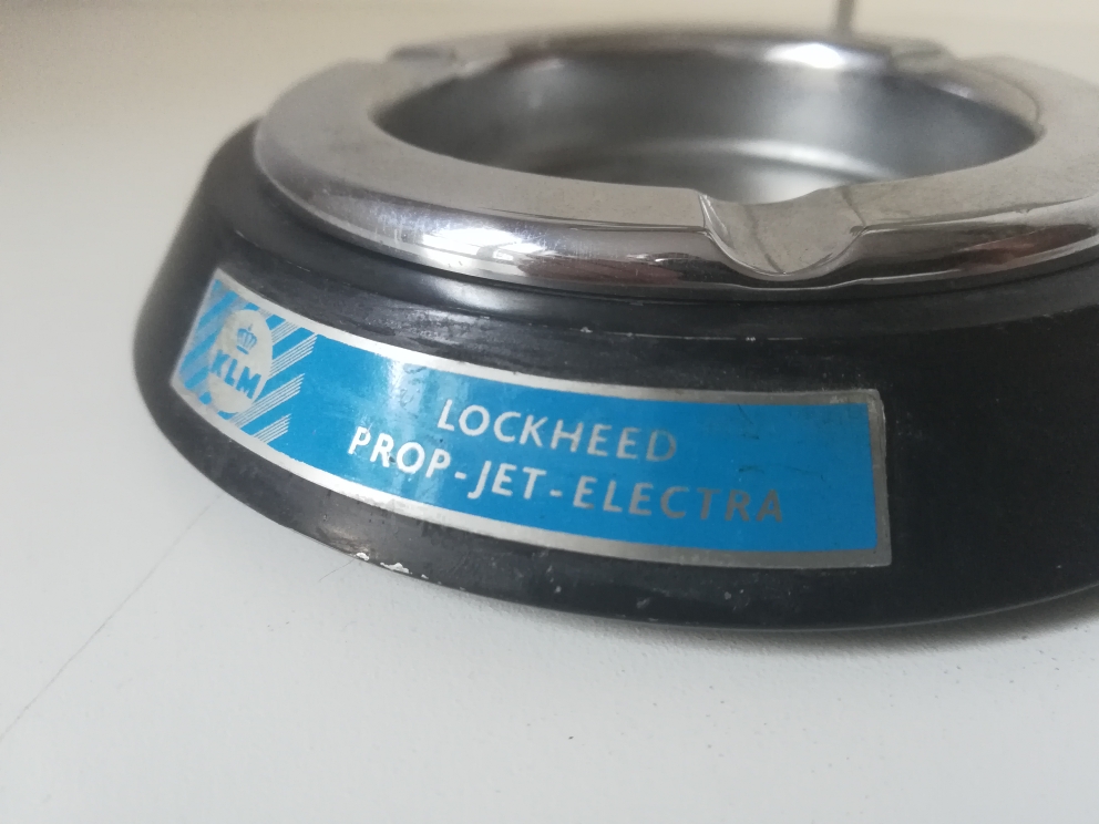 W. Osgaard KLM Lockheed L-188 Electra Ashtray model