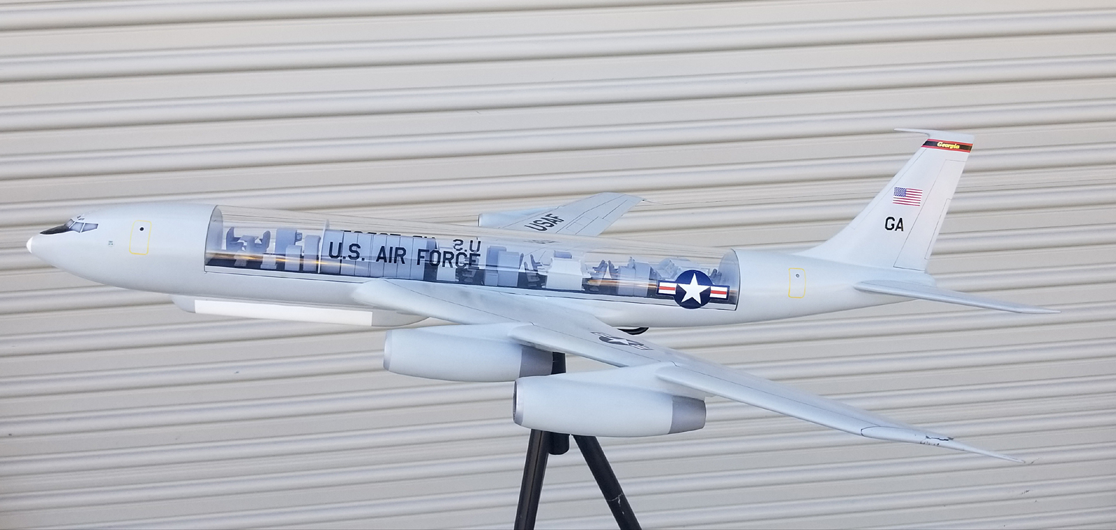 1/48 Scale Boeing E-8C Aircraft Joint STARS, One Off Cutaway model.