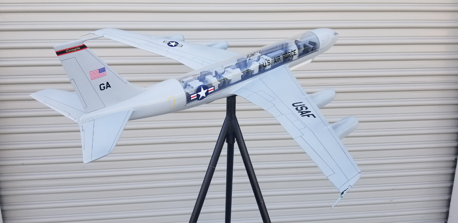 1/48 Scale Boeing E-8C Aircraft Joint STARS, One Off Cutaway model.