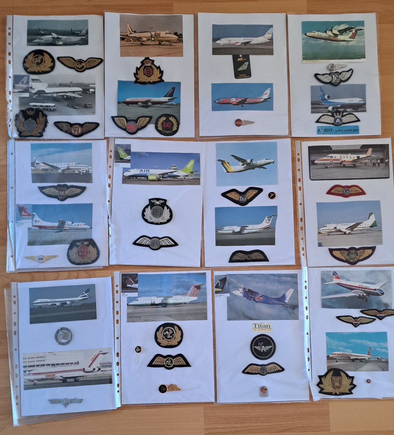 A collection of British airline badges,  wings and patches for sale